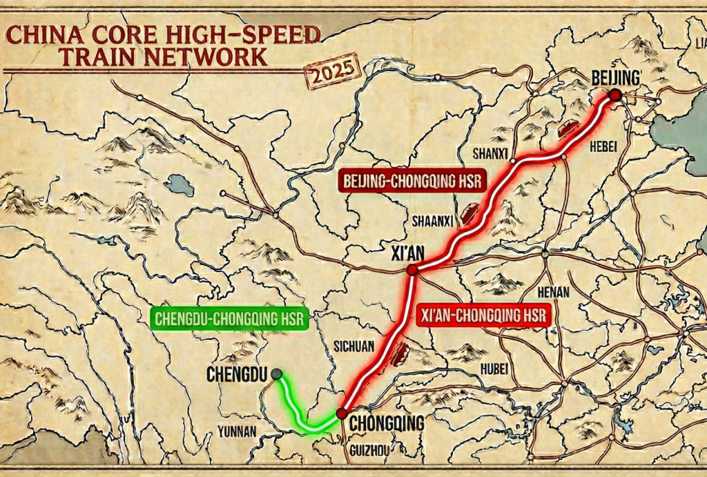 China Core High-Speed Train Network