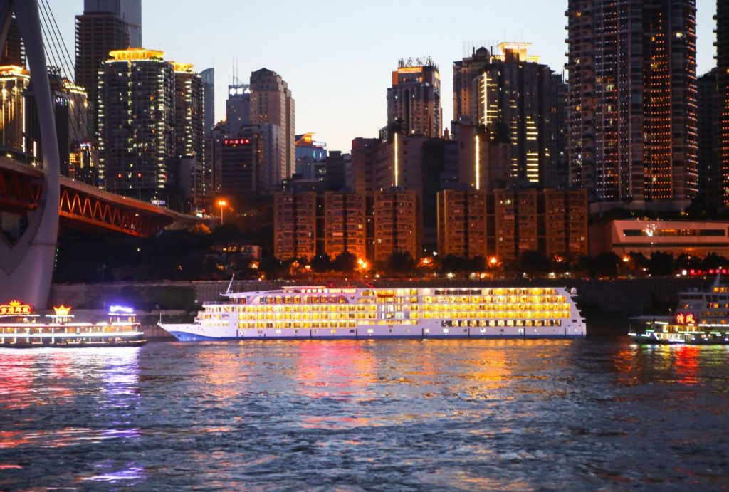 Luxury cruise ship in Chongqing