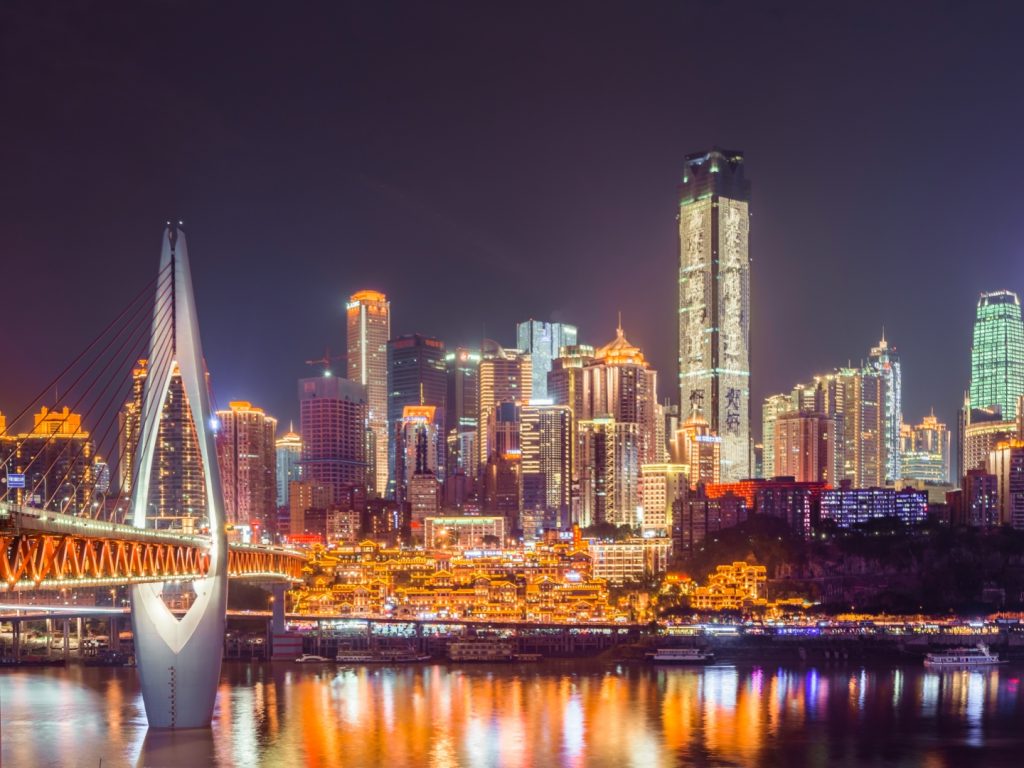 Night View of Hongya Cave