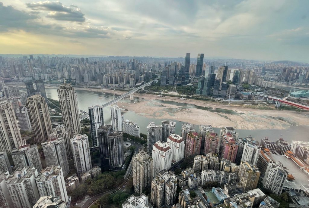 Overlooking the city from the hotels in Yuzhong District