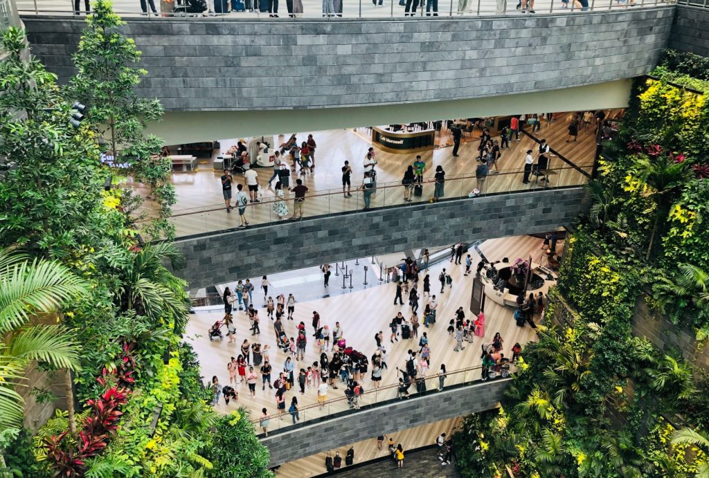 People at Singapore Changi Airport