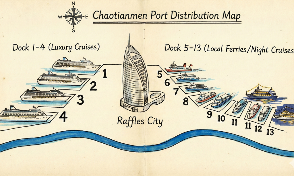 Schematic diagram of Chaotianmen Port