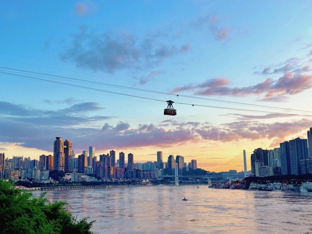 The scenery of Nanbin Road at sunset