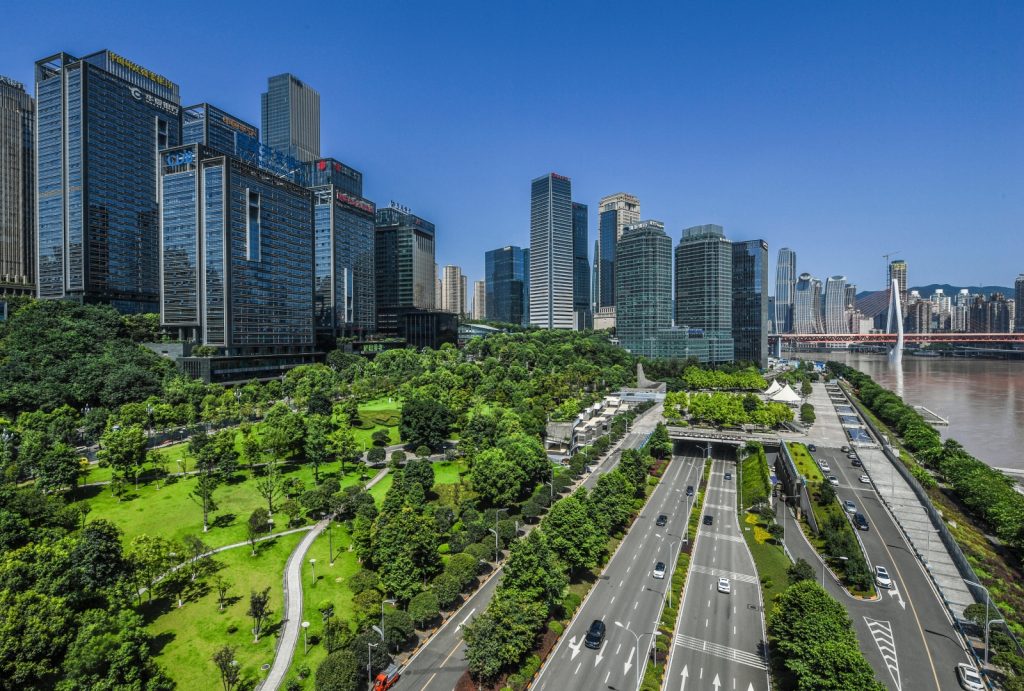 The Scenery of Jiangbeizui Central Business District