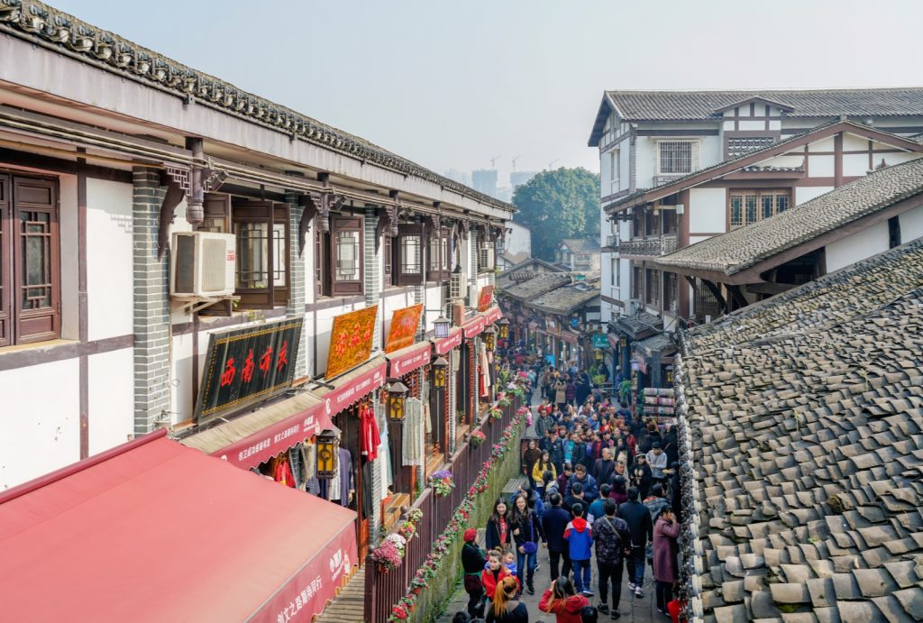 Tourists in Ciqikou