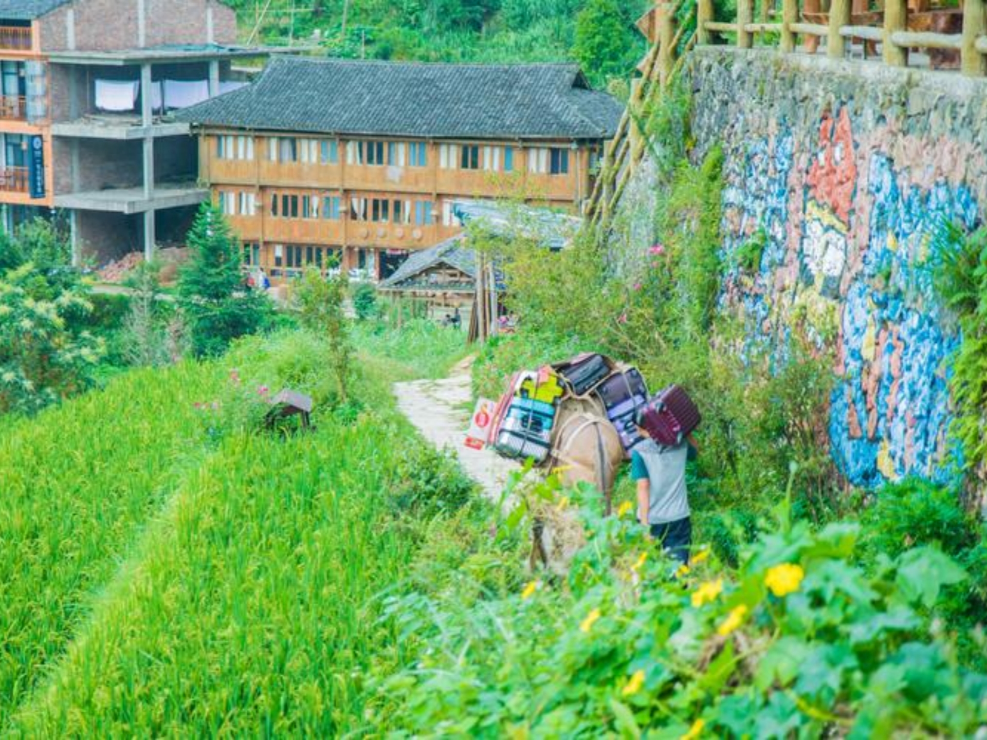 Local villages with traditional wooden houses