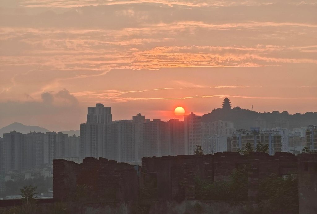 Sunset view from Liziba Station