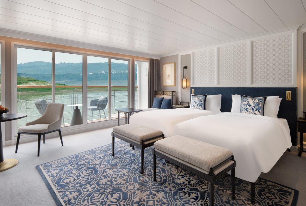 Balcony cabin on the cruise ship