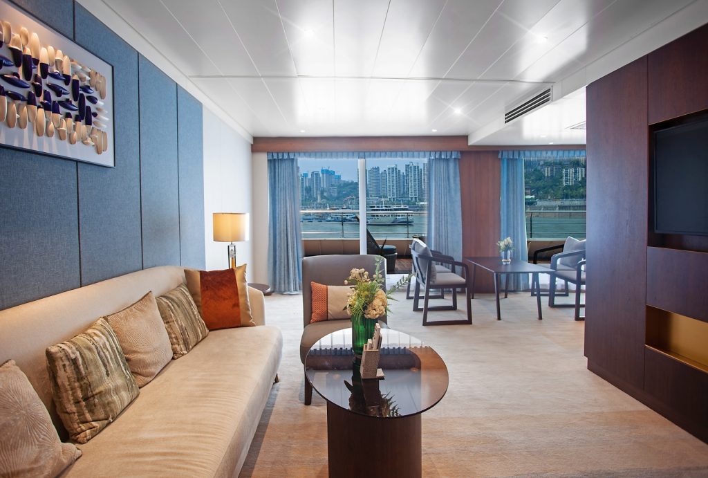 Suite cabin on the cruise ship