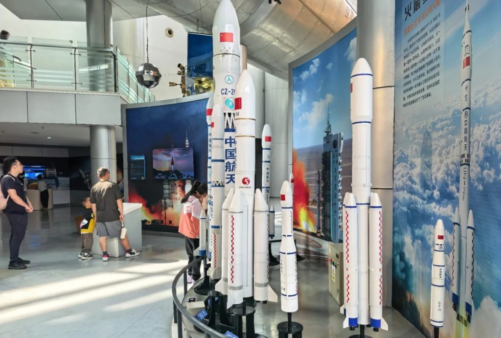 Aerospace exhibit inside Chongqing Science and Technology Museum