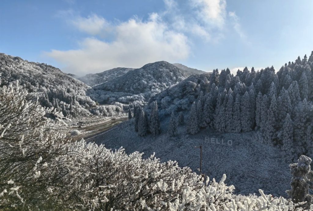 Jinfo Mountain after a snowfall