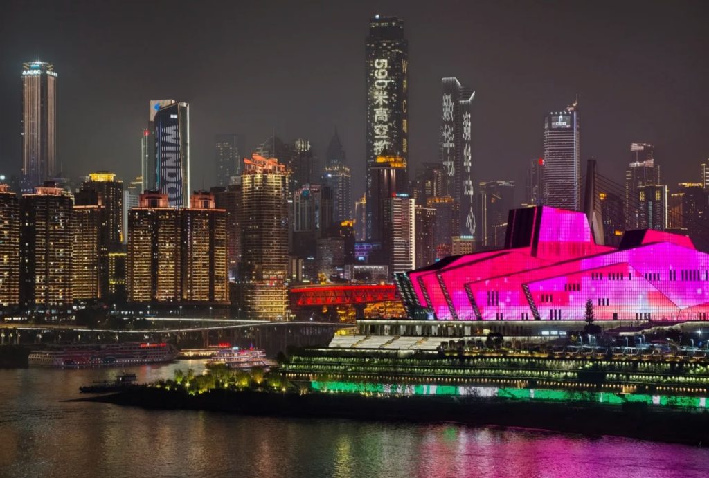 Riverside view at night from Nanbin Road